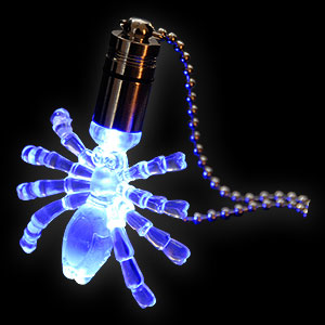 0042-324 Powerlight Halskette Spinne blau