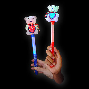 042-280 LED Blitzlaserstab Teddy Regenbogen