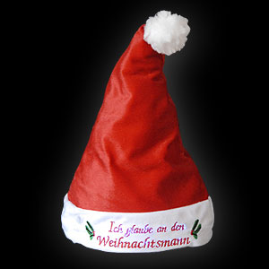 0452-016 Weihnachtsmütze Ich glaube an den Weihnachtsmann