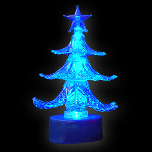 0459-001 Mini Tannenbaum Acryl blau 9 cm